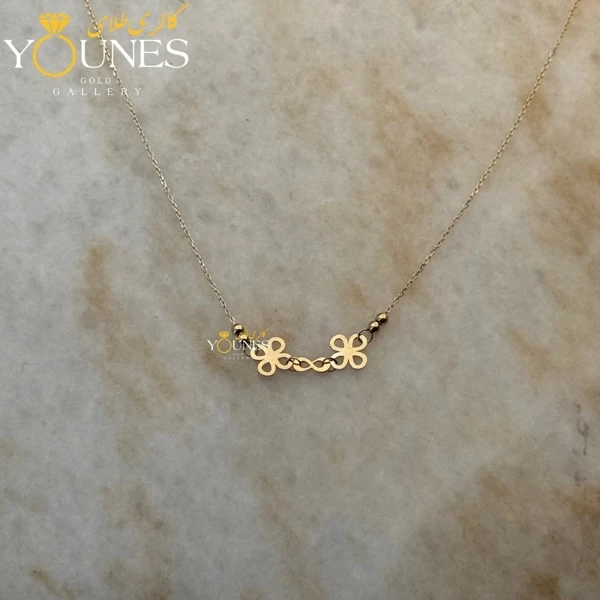 گردنبند طلا گل و بینهایت